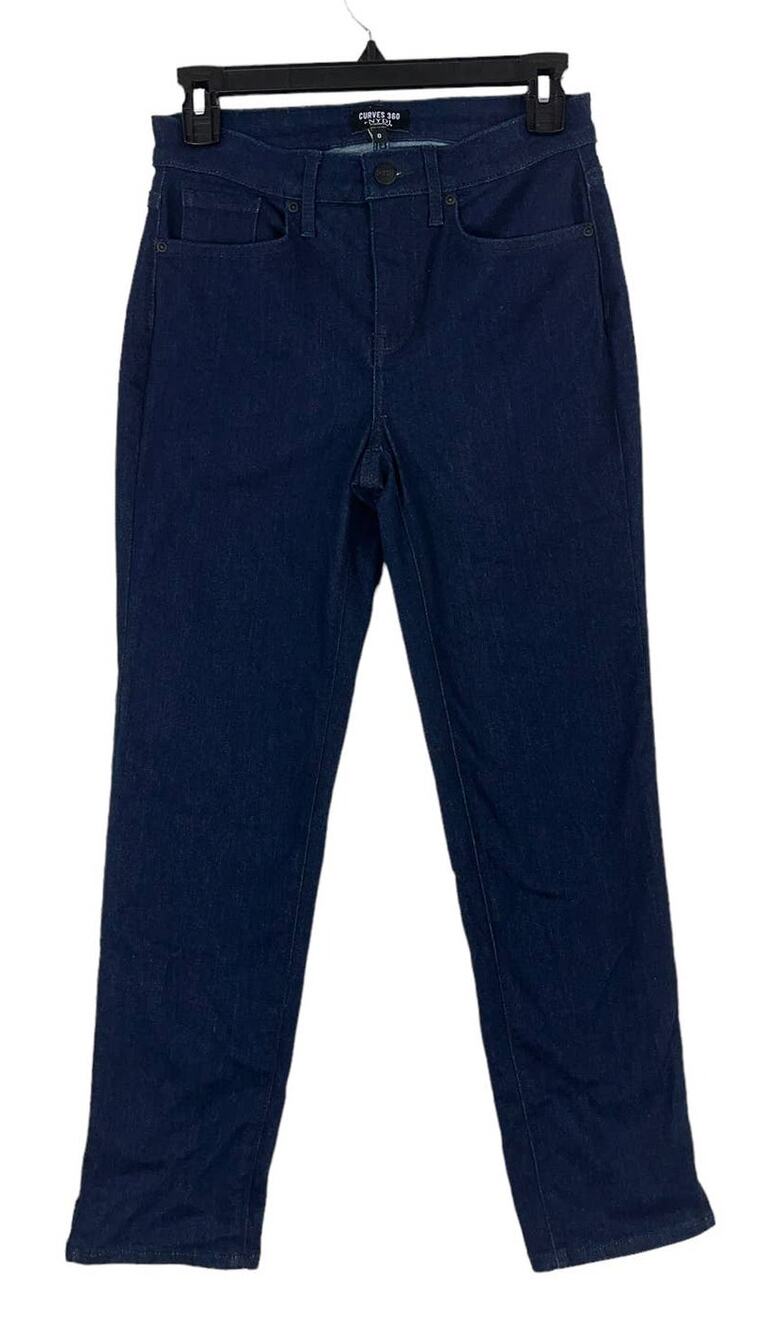 Curves 360 by NYDJ jeans dark blue slim ankle straight